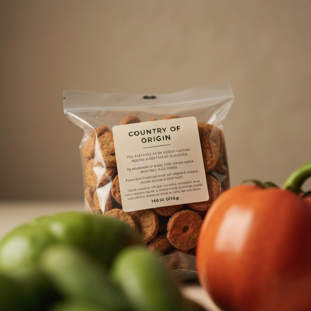 Herkunftsangabe auf Lebensmittelprodukt